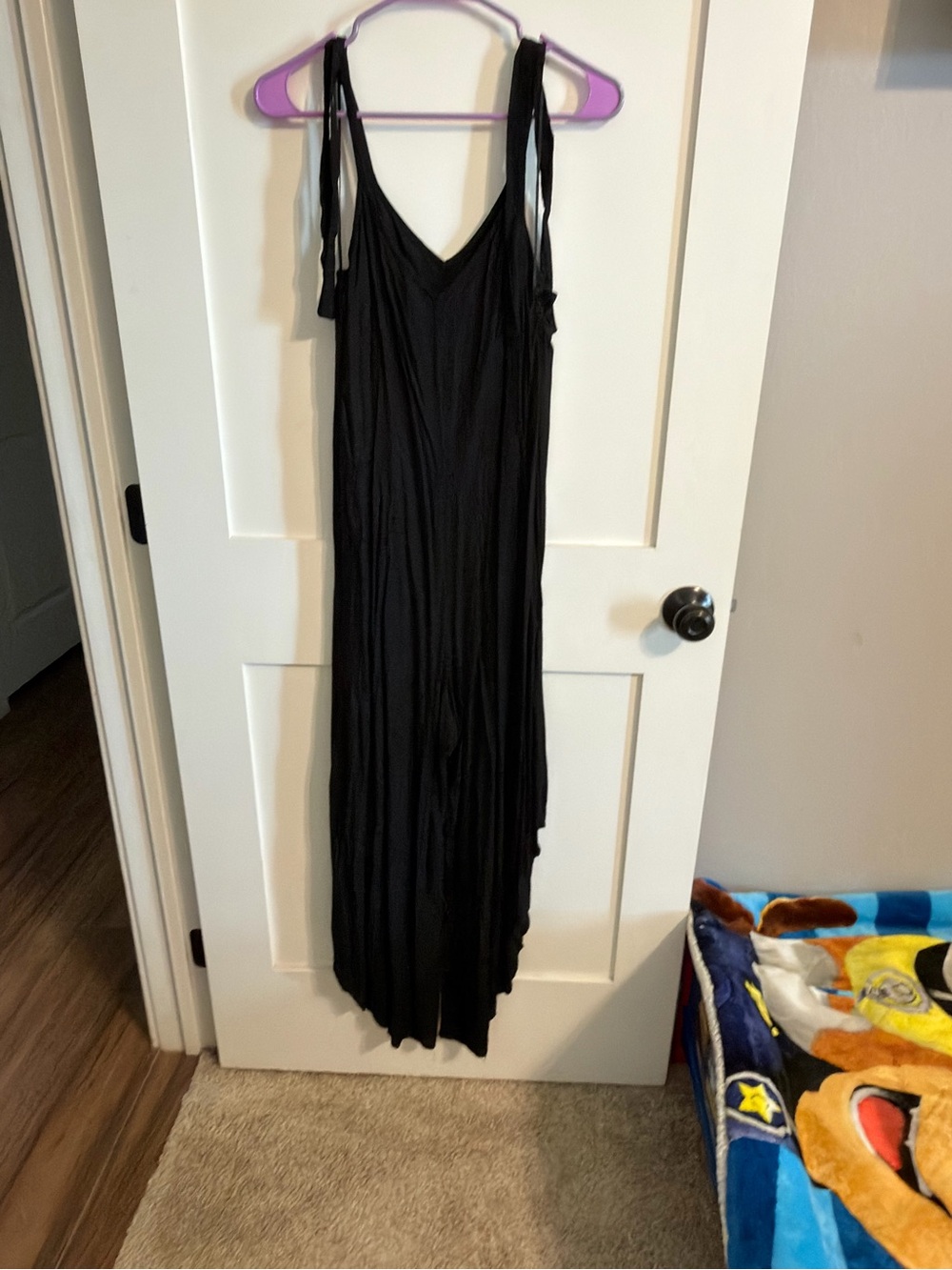 Vince Camuto Black Slip Chemise with Adjustable Ties
